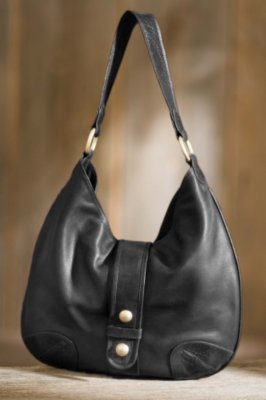 Women's Cresent Leather Hobo Handbag