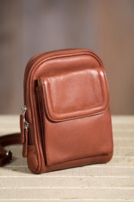 Women's Cashmere Leather Mini Organizer Handbag