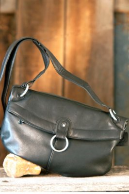 Women's Madison Fold Over Leather Handbag