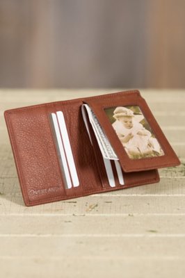 Flip-Fold Leather Wallet 