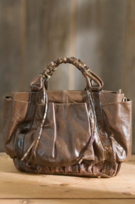 Women's Draped Pocket Tote Handbag