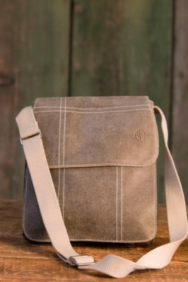 Distressed Leather Flap Cross Body Bag