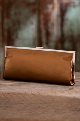 Women’s Hobo Valentina Metallic Leather Clutch 