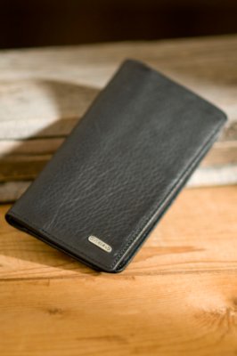 2B Leather Checkbook Wallet Waxy Milled