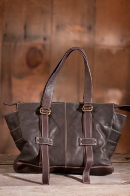 Miles Leather Travel/Day Bag, CC BRN/DK BRN, Size 1 Size