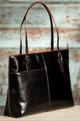 Women's Hobo Annalisa Leather Handbag, BLACK, Size 1 Size