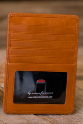 Women's Hobo Euro Slide Leather Wallet, COGNAC, Size 1 SIZE
