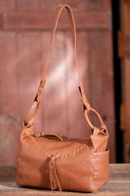 Women's Hobo Boxcar Leather Handbag