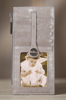 Women's Hobo Metro Slide Embossed Leather Wallet