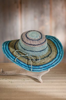 Women's Organic Crocheted Raffia Hat