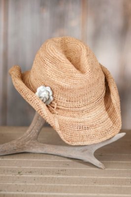 Women's Outback Crocheted Raffia Hat