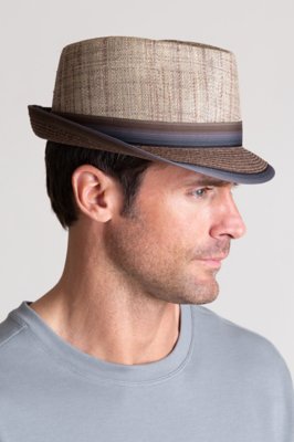 Matte Raffia and Braid Fedora Hat