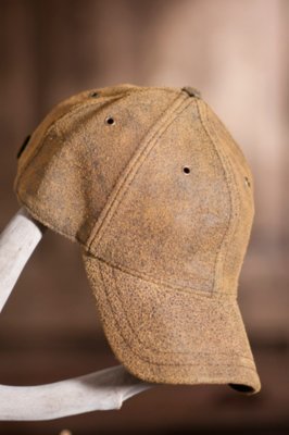 Distressed Leather Baseball Cap