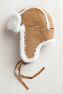 Australian Merino Sheepskin Trapper Hat, CAMEL