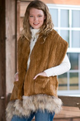 Women's Rex Pocket Scarf with Finn Raccoon Trim