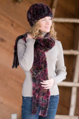 Women's Fancy Knitted Rex Scarf