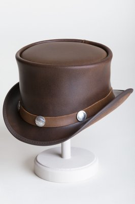 El Dorado Leather Hat with Buffalo Nickels 