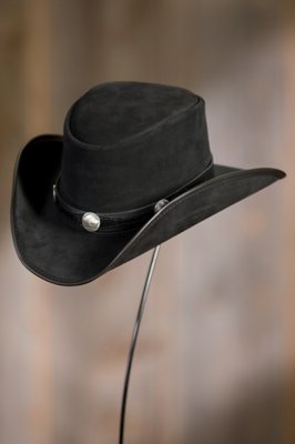 Plainsman Leather Hat with Buffalo Nickels
