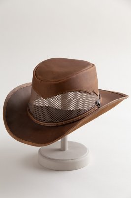 Durango Western Leather Hat, COPPER, Size L (23.25