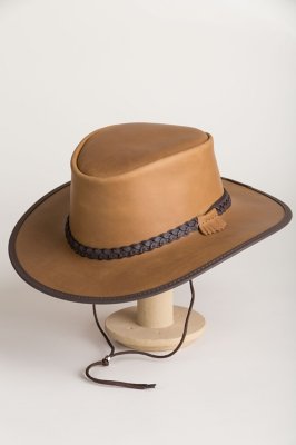 Bravo Leather Hat with Chinstrap