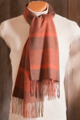 Two-Tone Check Cashmere Scarf