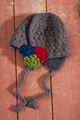 Women's Crocheted Wool Earflap Hat 