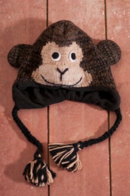 Kids' Cheetah Wool-blend Monkey Hat