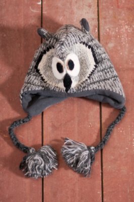 Kids' Owl Handmade Wool-Blend Hat 