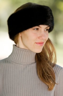 Women’s Longhaired Mink Fur Headband