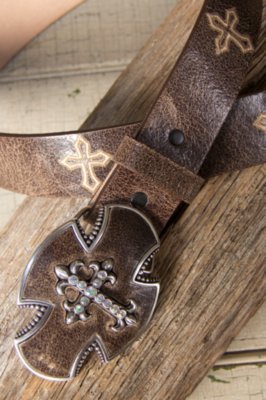Women's Gato Cross Leather Belt 