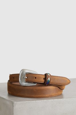 Bark DeColores Leather Belt, BROWN