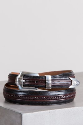 Pinon Hill Inlay Belt, BLACK/BROWN