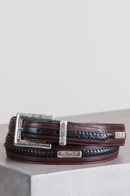 Navajo Ornament Taper Leather Belt