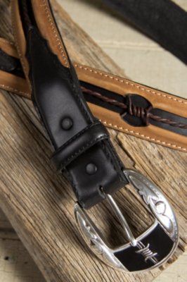 Fenced in Leather Belt