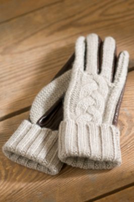 Women's Posh Cashmere & Leather Gloves