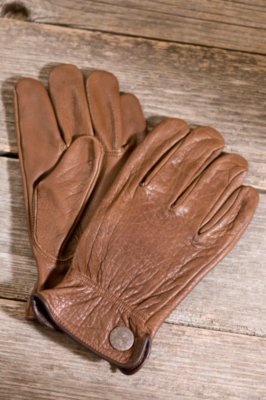 Men's Arrowhead Unlined Buffalo Leather Gloves