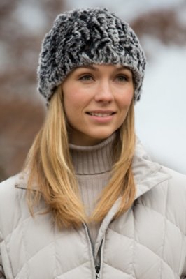 Women's Knitted Rex Rabbit Fur Hat