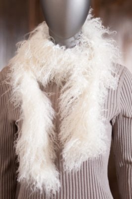 Women's Tibetan Lamb Fur Boa