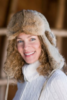 Quilted Aviator Hat with Fur Trim