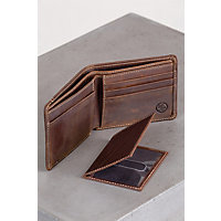 Western Classic Leather Billfold Wallet with Removable ID Case