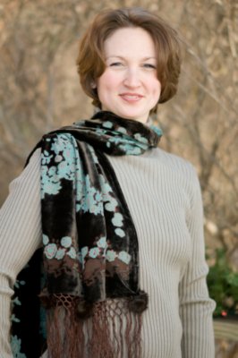 Women's Cherry Blossom Velvet Scarf
