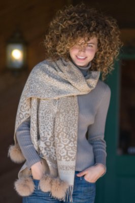 Women's Cashmink Animal Scarf
