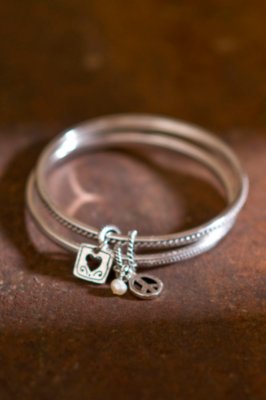 Brighton Love & Peace Bangles