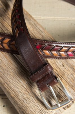 Fallbrook Laced 1 3/8" Leather Belt