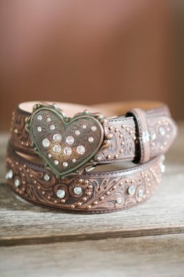 Women's Vintage Heart Belt & Buckle