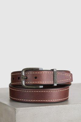 Overland Granada Bison Leather Belt, SADDLE