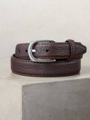 Overland Pinnacle Bison Leather Belt, BROWN