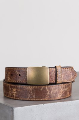 Overland Desota Bison Leather Belt, LIGHT BROWN