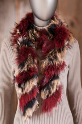 Women's Twisted Raccoon Fur Boa