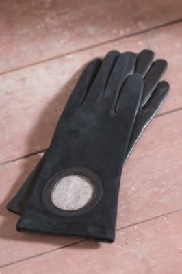 Women's Watch Window Leather Gloves by Carolina Amato